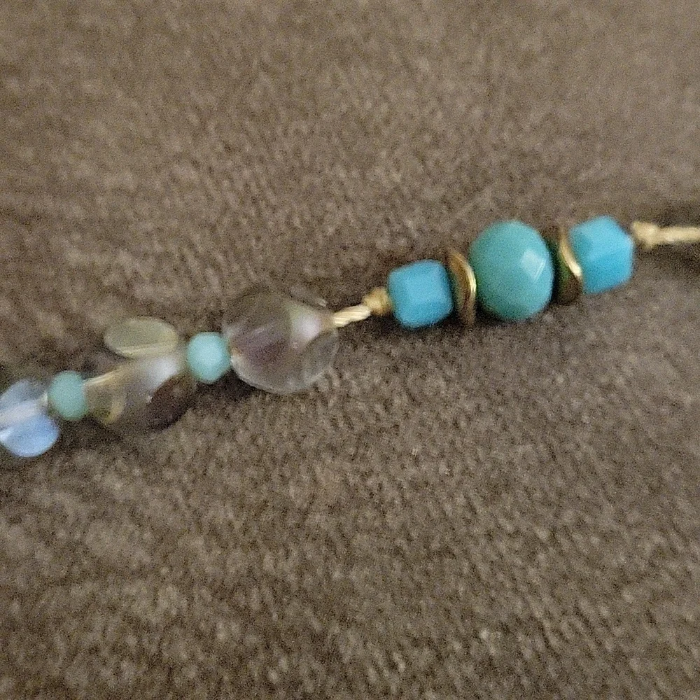 Handmade Long Vintage Czech Glass Knotted Necklace